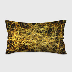 Подушка-антистресс Золотое плетение на черном, цвет: 3D-принт