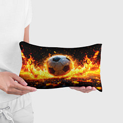 Подушка-антистресс Футбольный мяч в огне, цвет: 3D-принт — фото 2