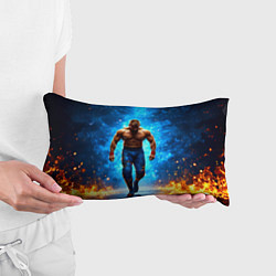 Подушка-антистресс Реслер в огне, цвет: 3D-принт — фото 2