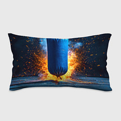 Подушка-антистресс Синяя боксерская груша в огне, цвет: 3D-принт