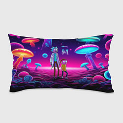 Подушка-антистресс Морти и Рик на планете неоновых сказочных грибов, цвет: 3D-принт
