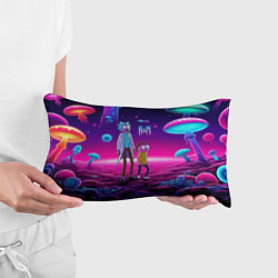 Подушка-антистресс Морти и Рик на планете неоновых сказочных грибов, цвет: 3D-принт — фото 2