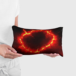 Подушка-антистресс Красный круг из огня текстура, цвет: 3D-принт — фото 2