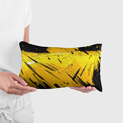 Подушка-антистресс Желтая краска на черном фоне, цвет: 3D-принт — фото 2