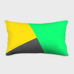 Подушка-антистресс Жёлто-серо-зелёный трёхцветный, цвет: 3D-принт