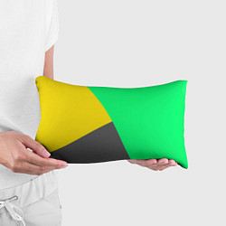 Подушка-антистресс Жёлто-серо-зелёный трёхцветный, цвет: 3D-принт — фото 2
