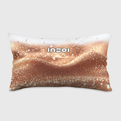 Подушка-антистресс Inzoi логотип на песочном фоне, цвет: 3D-принт