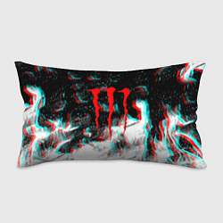 Подушка-антистресс Monster energy огонь глитч, цвет: 3D-принт