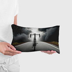 Подушка-антистресс Шоссейный велосипед в черном дыму, цвет: 3D-принт — фото 2