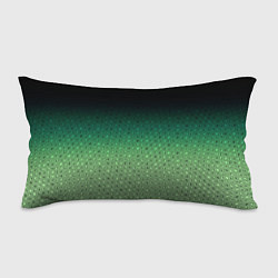 Подушка-антистресс Чёрно-зелёный градиент с узором, цвет: 3D-принт