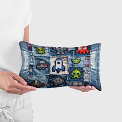 Подушка-антистресс Космический пиксельный корабль, цвет: 3D-принт — фото 2