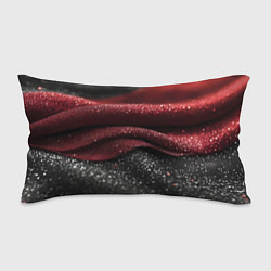 Подушка-антистресс Черно-красная волнистая текстура, цвет: 3D-принт