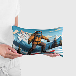 Подушка-антистресс Кот сноубордист, цвет: 3D-принт — фото 2