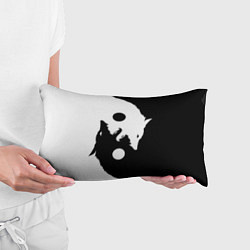 Подушка-антистресс Black and white wolfs, цвет: 3D-принт — фото 2