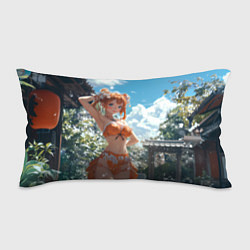 Подушка-антистресс Рыжая девушка в саду, цвет: 3D-принт