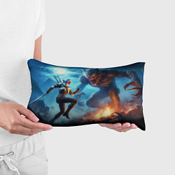 Подушка-антистресс Ciris battle with the dark monster - the Witcher 4, цвет: 3D-принт — фото 2