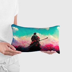 Подушка-антистресс Самурай и сакура, цвет: 3D-принт — фото 2