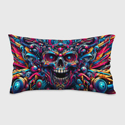 Подушка-антистресс Colorful cyber skull - pattern, цвет: 3D-принт