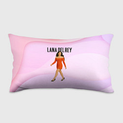 Подушка-антистресс Lana Del Rey - оранжевое платье, цвет: 3D-принт