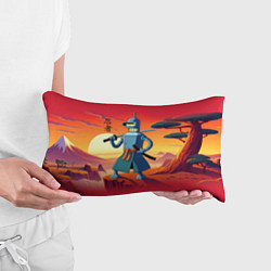 Подушка-антистресс Бендер ниндзя в Японском пейзаже, цвет: 3D-принт — фото 2