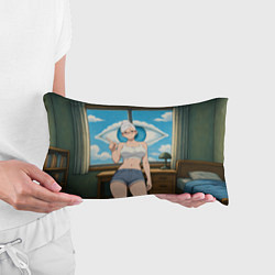 Подушка-антистресс Dandadan Seiko в комнате указывает, цвет: 3D-принт — фото 2