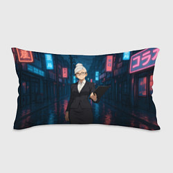 Подушка-антистресс Dandadan Seiko в городе с планшетом, цвет: 3D-принт