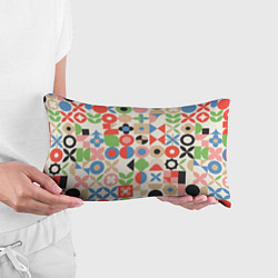 Подушка-антистресс Геометрический узор с цветочными элементами - ретр, цвет: 3D-принт — фото 2