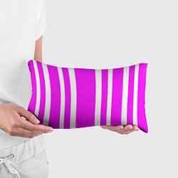 Подушка-антистресс Color white pink stripes, цвет: 3D-принт — фото 2
