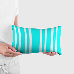 Подушка-антистресс Color blue white stripes, цвет: 3D-принт — фото 2