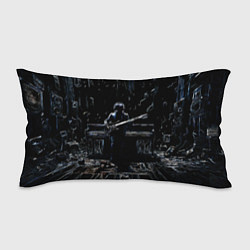 Подушка-антистресс Линейный силуэт музыканта, цвет: 3D-принт