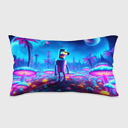 Подушка-антистресс Бендер на сказочной неоновой грибной планете - ней, цвет: 3D-принт