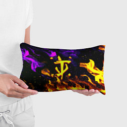Подушка-антистресс Doom огненный стиль, цвет: 3D-принт — фото 2