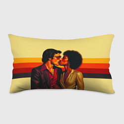 Подушка-антистресс Диско поцелуй поп-арт 1970-е, цвет: 3D-принт