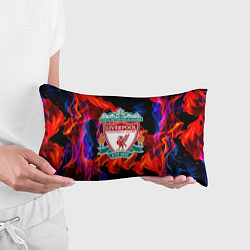 Подушка-антистресс Liverpool огненный стиль текстура, цвет: 3D-принт — фото 2