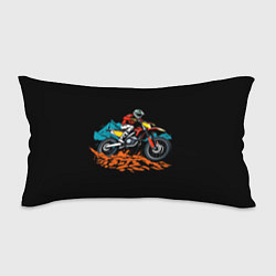Подушка-антистресс Motocross and mountains, цвет: 3D-принт