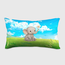 Подушка-антистресс Слоненок с цветочком, цвет: 3D-принт