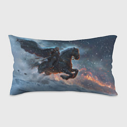 Подушка-антистресс Всадник на лошади в снежную бурю, цвет: 3D-принт