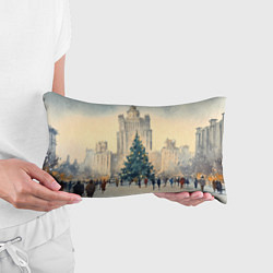 Подушка-антистресс Москва новогодняя елка, цвет: 3D-принт — фото 2