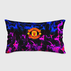 Подушка-антистресс Манчестер Юнайтед огонь неон, цвет: 3D-принт