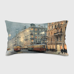 Подушка-антистресс Трамваи в зимнем Санкт-Петербурге, цвет: 3D-принт
