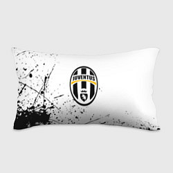 Подушка-антистресс Ювентус черные краски всплеск, цвет: 3D-принт