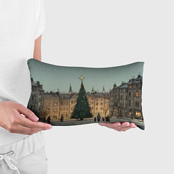 Подушка-антистресс Новогодняя елка во дворе, цвет: 3D-принт — фото 2