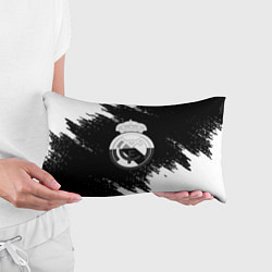 Подушка-антистресс Реал Мадрид черно белые краски, цвет: 3D-принт — фото 2
