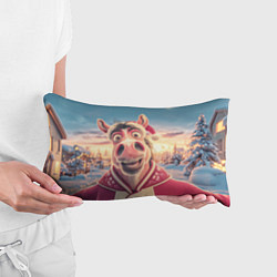 Подушка-антистресс Счастливая новогодняя лошадь, цвет: 3D-принт — фото 2