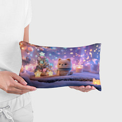 Подушка-антистресс Новогодний пушистый щенок, цвет: 3D-принт — фото 2