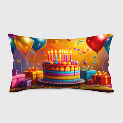 Подушка-антистресс Радуга праздничного торта, цвет: 3D-принт