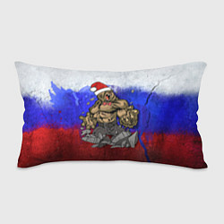Подушка-антистресс Новогодний медведь РФ, цвет: 3D-принт