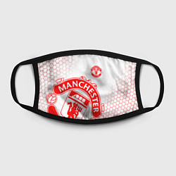 Маска для лица Манчестер Юнайтед white, цвет: 3D-принт — фото 2