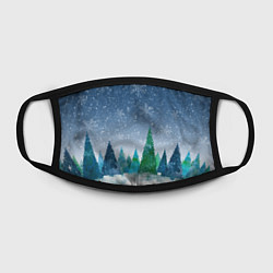 Маска для лица Снежинки в лесу, цвет: 3D-принт — фото 2