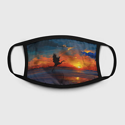 Маска для лица Прибрежный закат, цвет: 3D-принт — фото 2